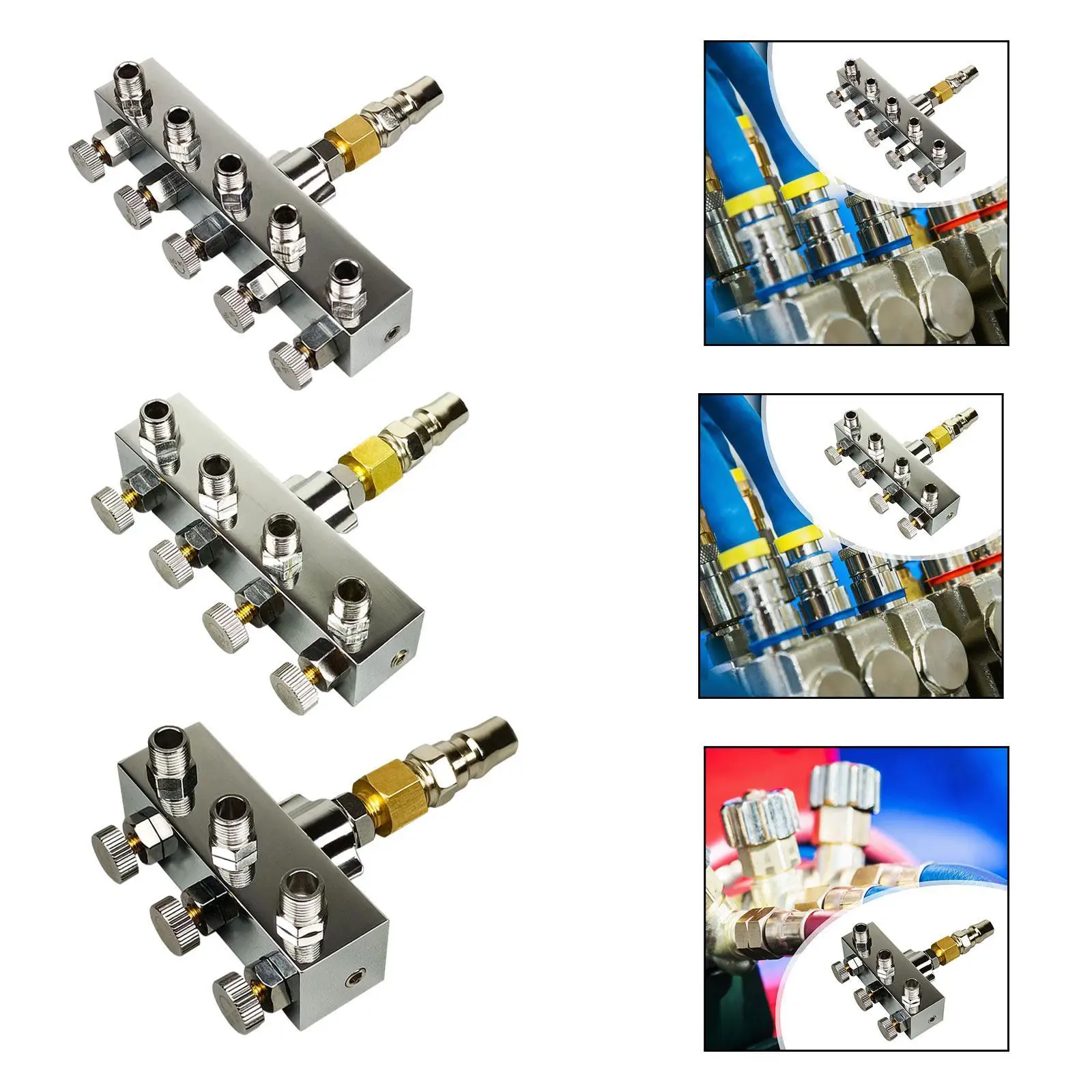 

Разветвитель воздушного шланга для аэрографа Труба для аэрографа Простая установка Соединитель воздушного шланга Адаптер Аксессуары для воздушного компрессора Фитинги
