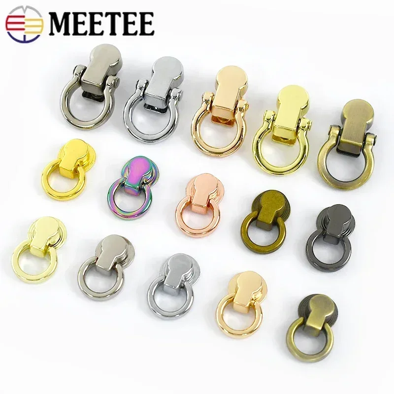20/50Pcs 8/10mm Bag Handle Screw Rivet Clasp Handbag Decor Studs Button Nail Rivets Metal Ring Buckles Snap Hook Accessories