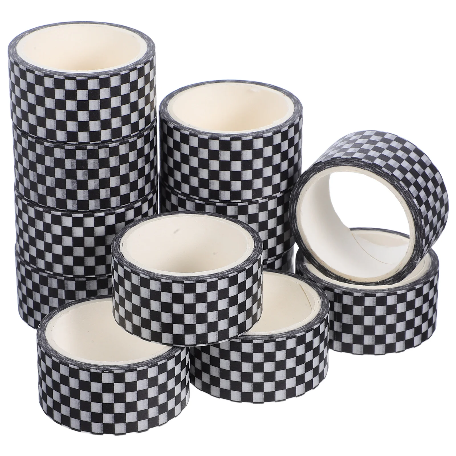 12 لفات أسود أبيض شبكة اشي الشريط اليابانية الزخرفية للكتابة اخفاء ملصق للمجلات سكرابوكينغ DIY بها بنفسك الحرف مخطط #5