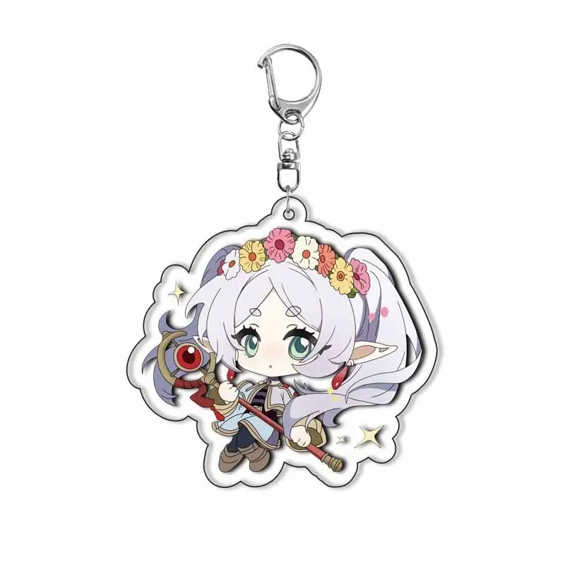 Anime Frieren: Beyond Journey's End Acrylic Keychain Frieren at the Funeral Figure Key Chain Accessories For Fans Cosplay Props