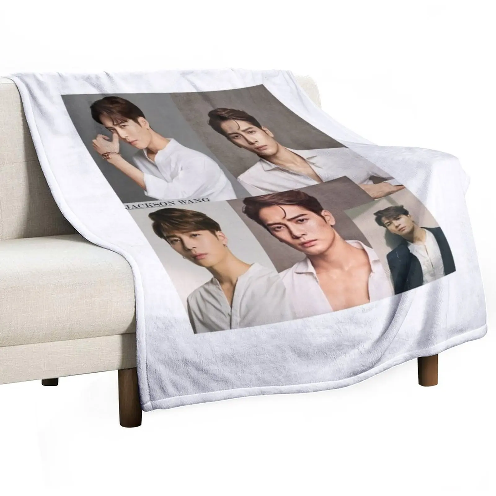 

Jackson Wang , Collage Throw Blanket Furry christmas decoration for sofa Large Blankets