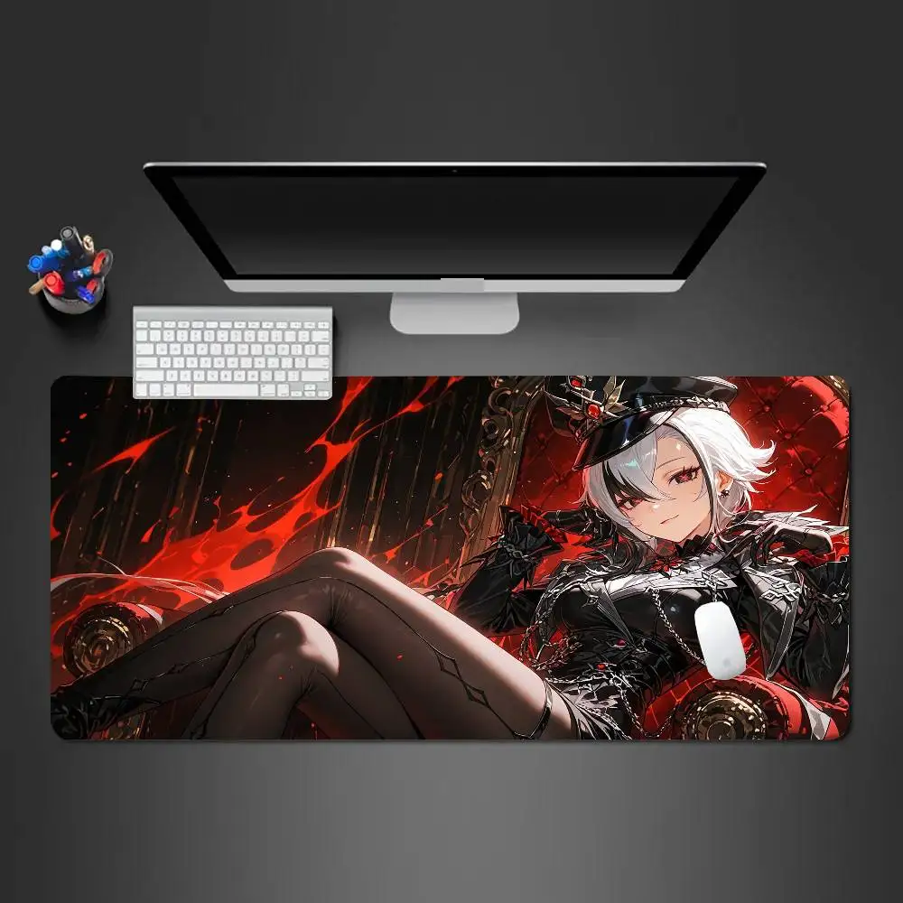 Arlecchino Anime G-Genshin Impact Mousepad Non-slip Suitable For Office Computers Laptops E-sports Game Desk Mats XXL Keyboard