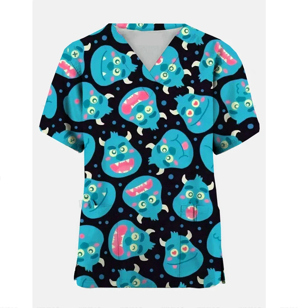 Medical Blouses Surgical Gowns Doctor Pediatric Nurse Nursing Scrub Disney Monster Power Company Veterinary Uniform Dental Scrub