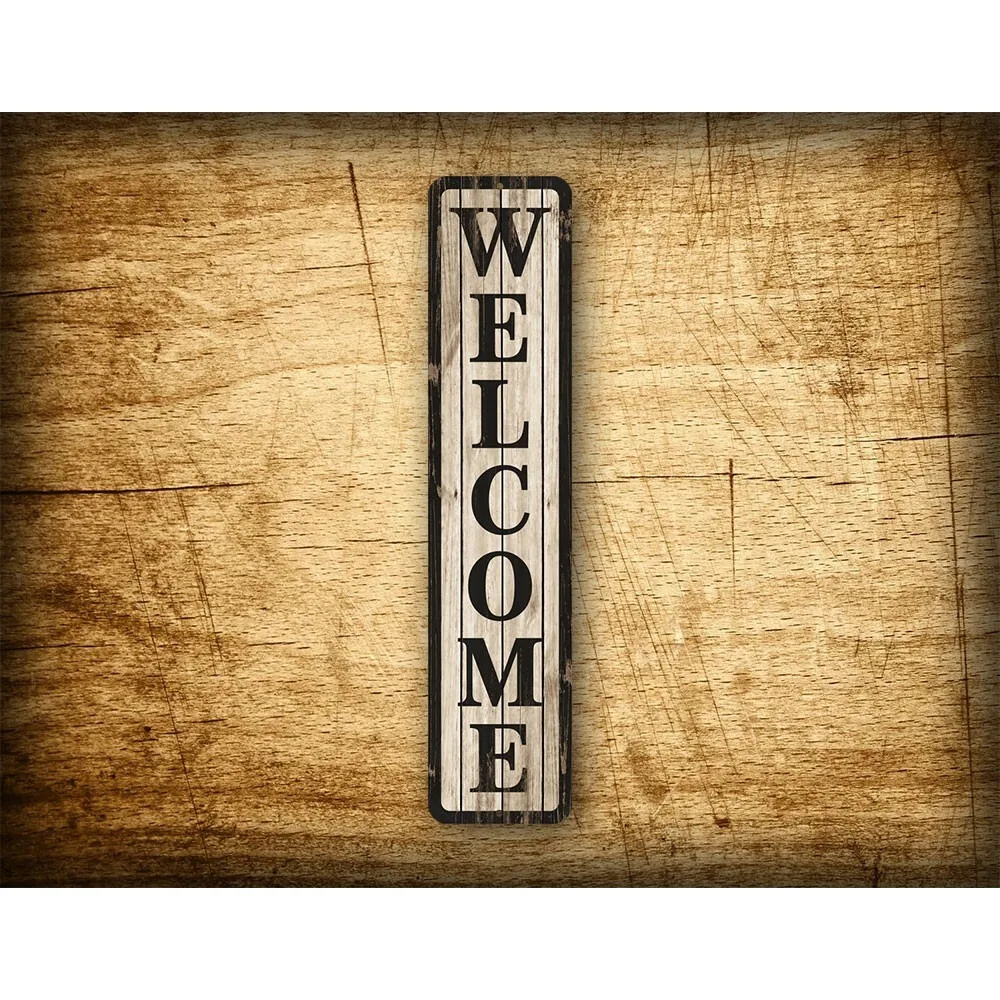 

Customizable 4"x16" Metal Welcome Street Sign, Novelty Wall Plaque, Custom Text Housewarming Gift for Home Porch Decor