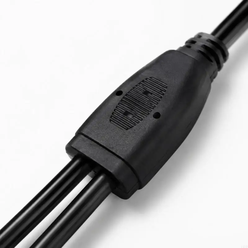  Black DC5521 Power Cable Y Shapefor Matching Port on Cameras, LED Strips, DVRs, Routers, Cooling Fan and CCTV Systems