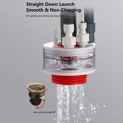 50/75MM Multifunctional Kitchen Sink Downpipe 6 in 1 Anti-odor Drainage Plug Dishwasher Water Purifier Water Dispenser Drain