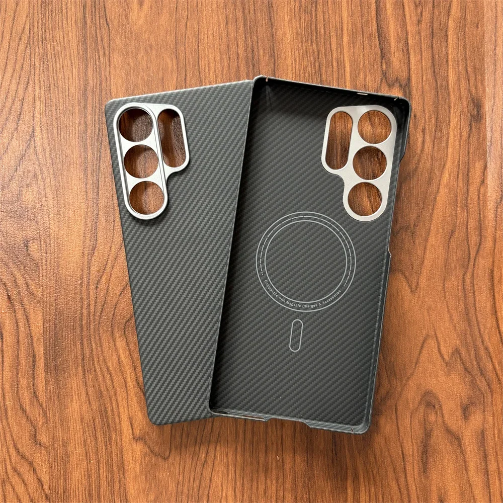 

Aramid Carbon Fiber Case for Samsung S25 Ultra Magnetic Protective Shell Cover for Galaxy S25 S24 Ultra Carbon Cases