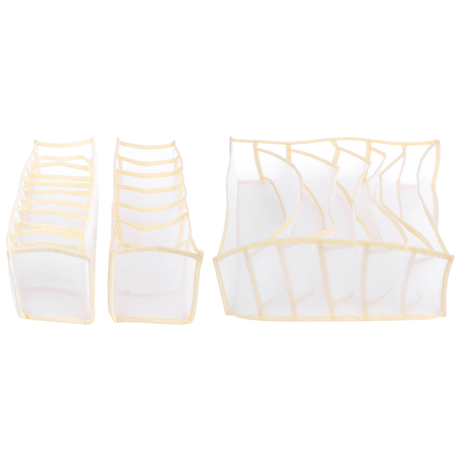 

3Pcs Underwear Organizer Box Multi-Compartment Storage Case for Home Closet Organizing Small Garments Efficient Space Saving