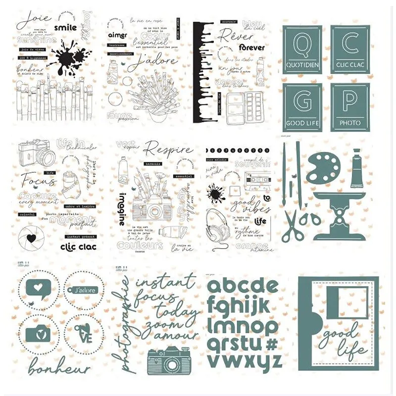 Nowy transparentne wyraźne znaczki francuskie słowa do scrapbookingu/tworzenie kartek zabawy materiały dekoracyjne A0277