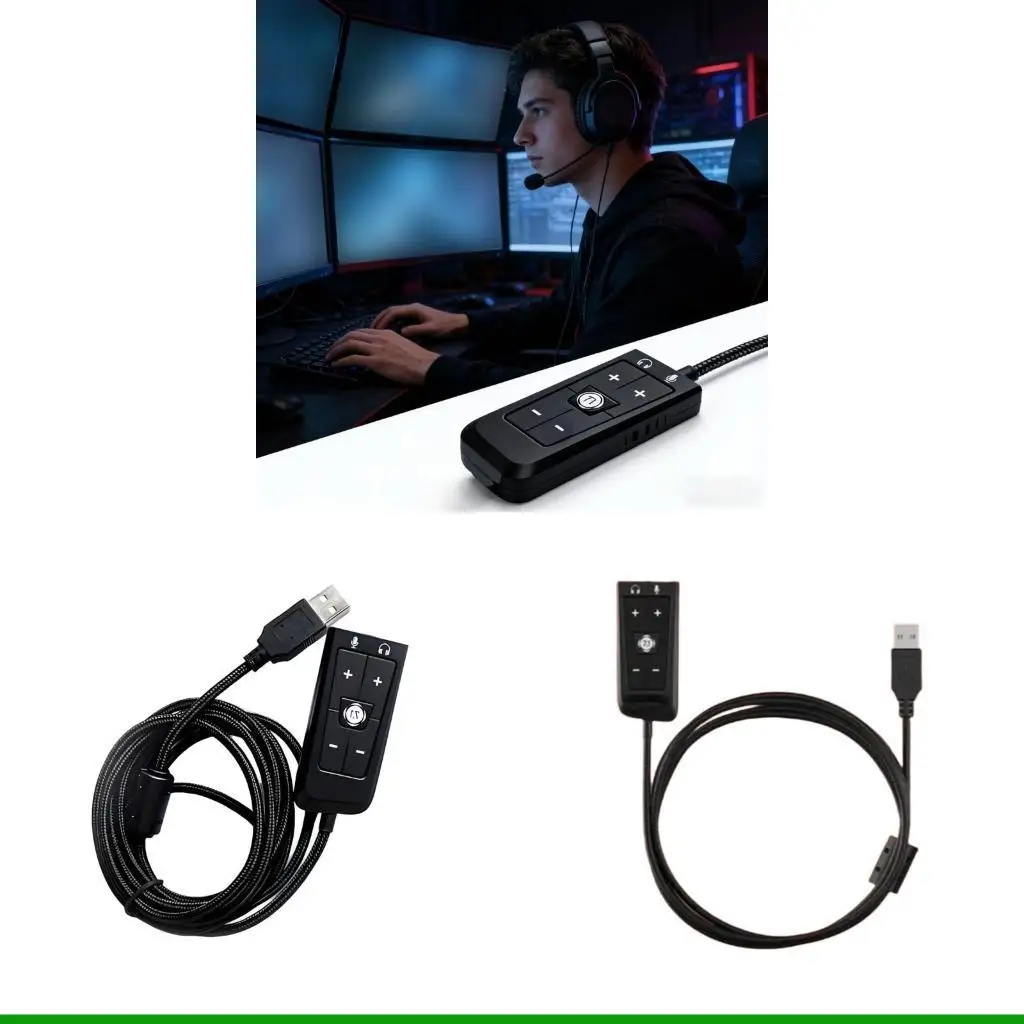 

U55C USB-3,5 мм Sound Link Virtual 7.1 Surround Sound для игры на ПК