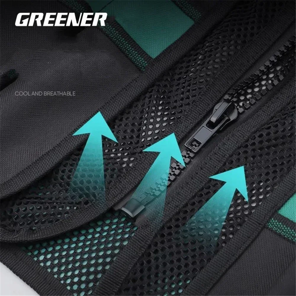 Multi-pocket Tool Bag Adjustable Tool Vest Pouch Breathable Reflective Strips Tool Organizer Electrician Carpenters Accessories