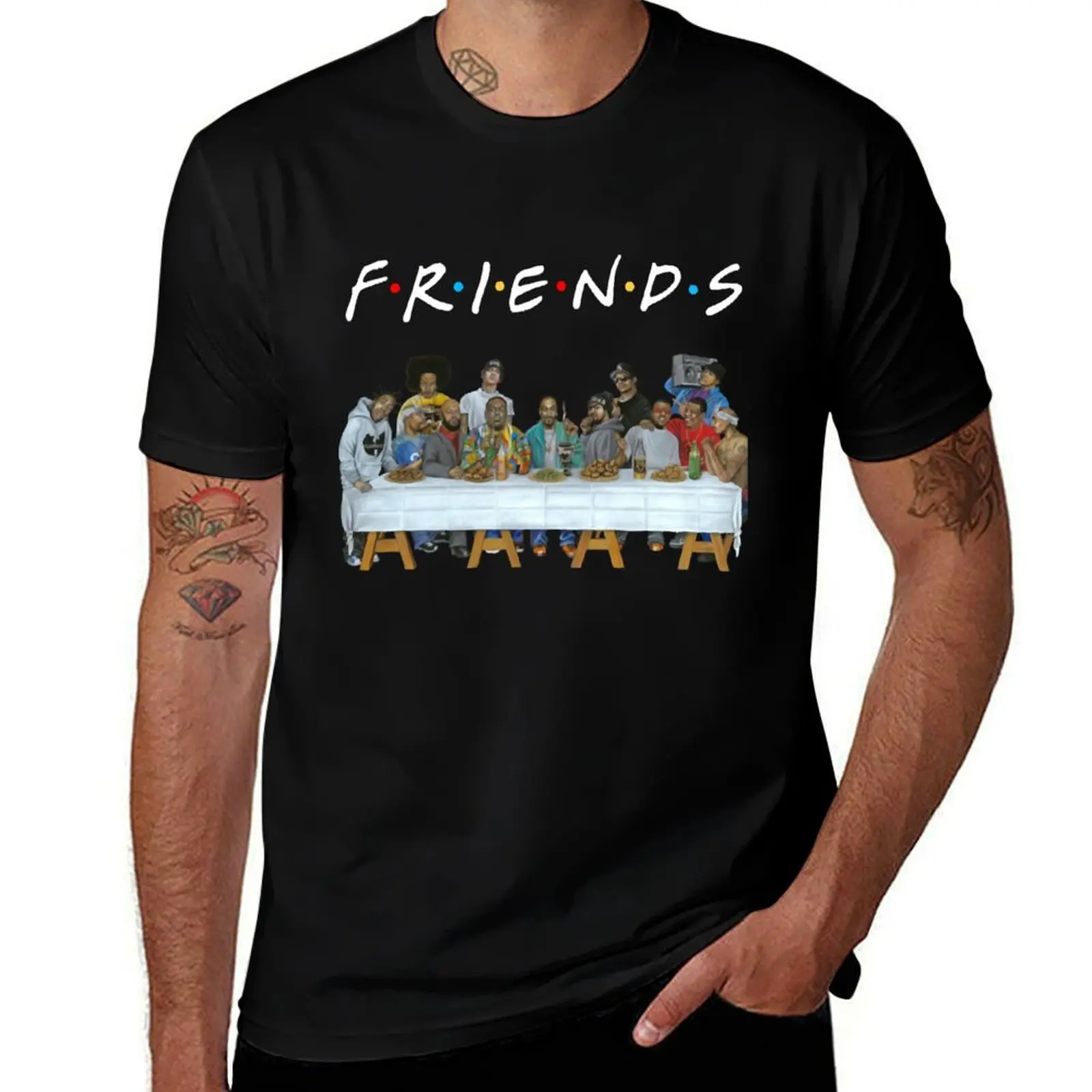 Legends Rapper s Last Supper Friends T-Shirt Work Comfort for Men T-Shirt