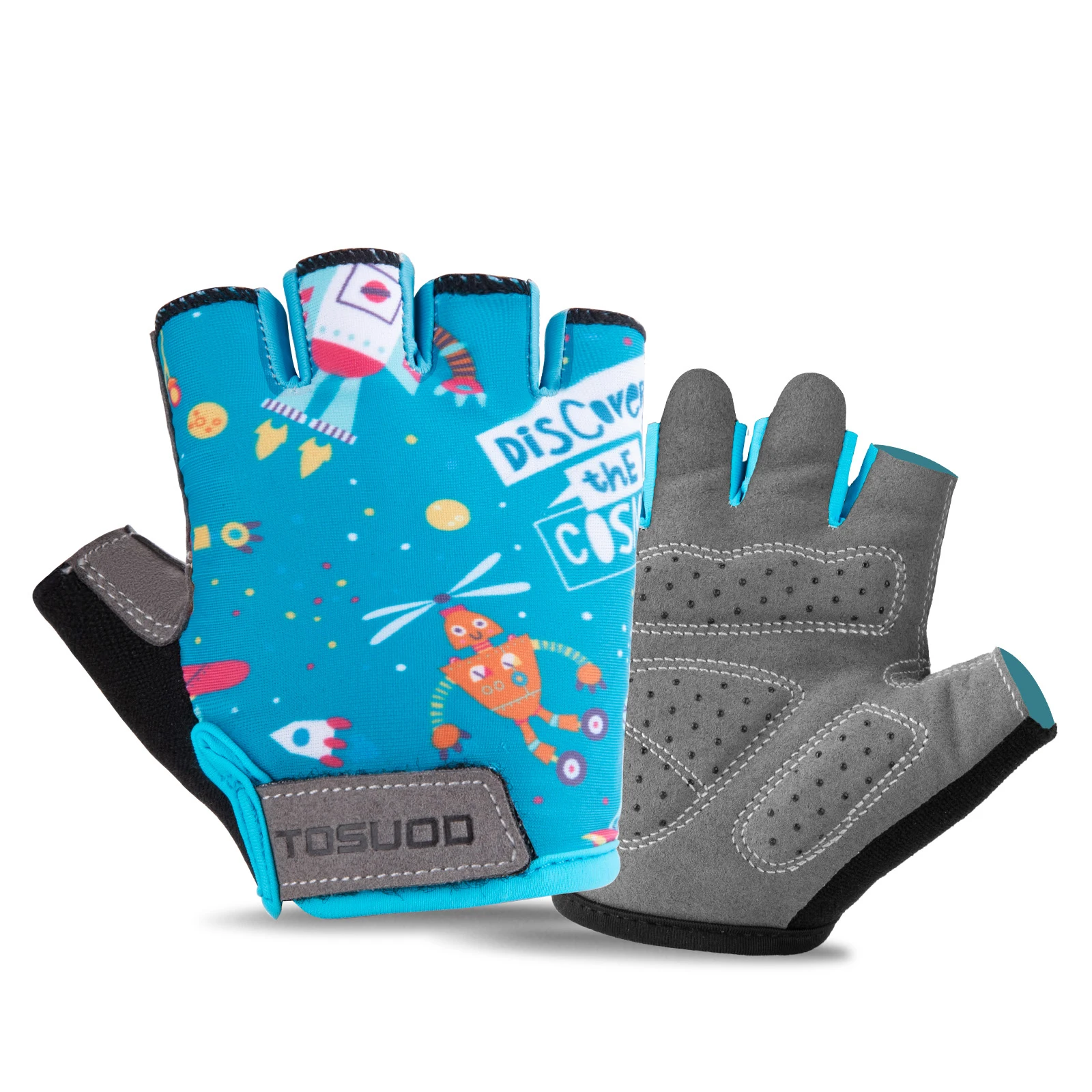 AliExpress TOSUOD Children'S Fingerless Gloves Silicone Non-Slip Palm Pad Breathable Kid'S Fingerless Gloves Outdoor Sports Cycling Gloves