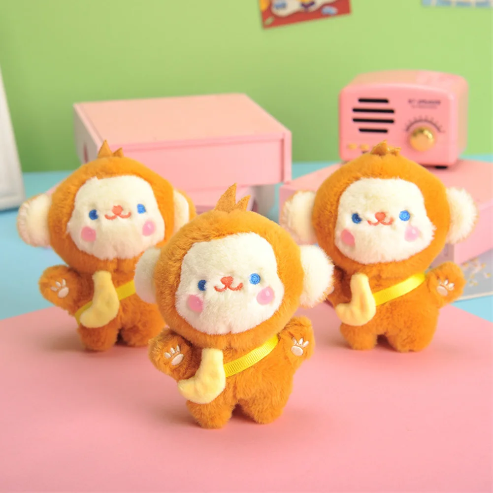 12cm Little Monkey Key Chain,Adorable Plush Charm Versatile Keychain Bag Charm For Kids Adults,Daily Use Handbag Decoration