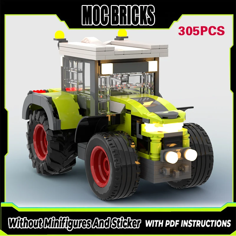 

Конструктор MOC: Модель городского автомобиля, сельскохозяйственный колесный трактор, модульная технология, подарки, праздничный набор для сборки, детские игрушки