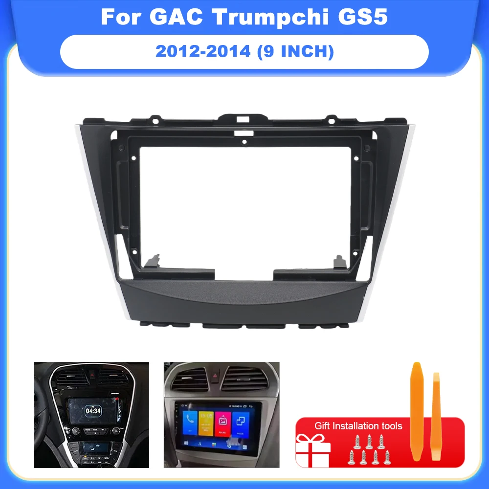 

9 Inch Car Frame Fascia Adapter Android Radio Dash Fitting Panel Kit for GAC Trumpchi GS5 2012-2014