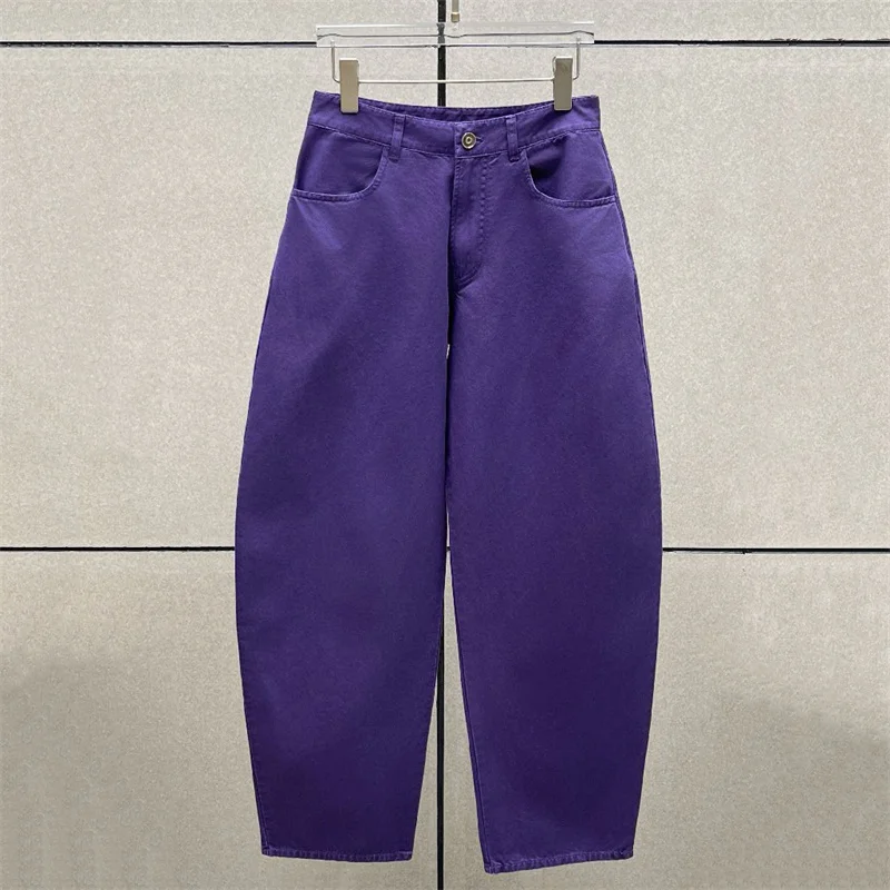 women's jeans New high waisted slim fit straight leg pants for autumn 2026 cotton women's pants curved knife jeans Denim pants