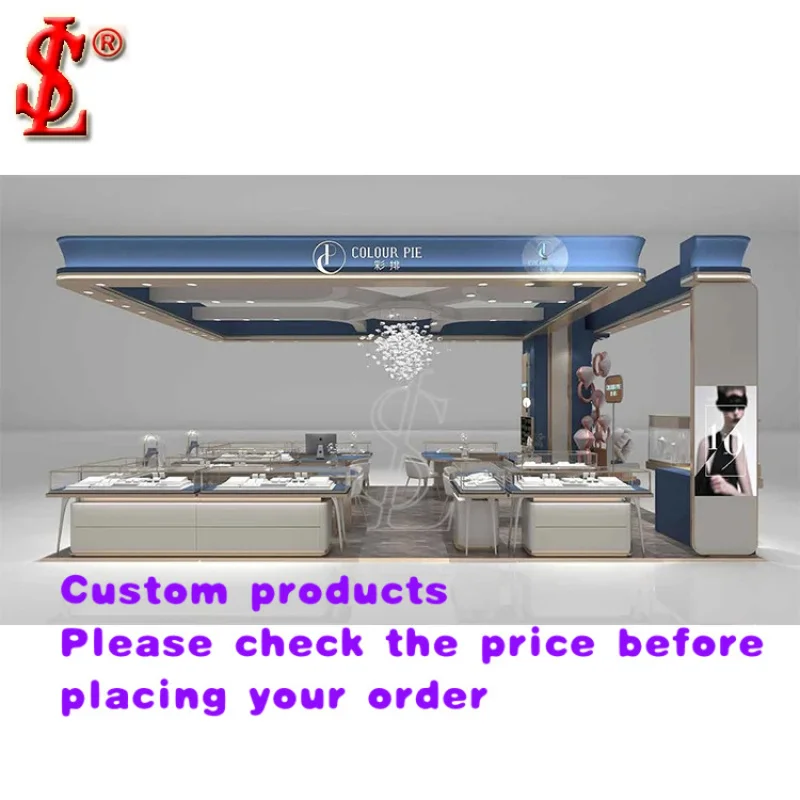 custom.Custom Design Retail Shopping Mall Jewelry Kiosk Sale 3d Rendering Jewellery Shop Design Jewellery Display Furniture