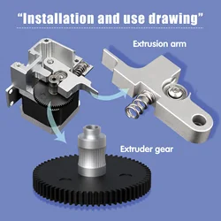 Extrusora Titan Aero mejorada, brazo tensor para Artillery Genius Sidewinder X1, todo Metal, 1,75mm, negro, plata, extrusora de piezas de impresora 3D