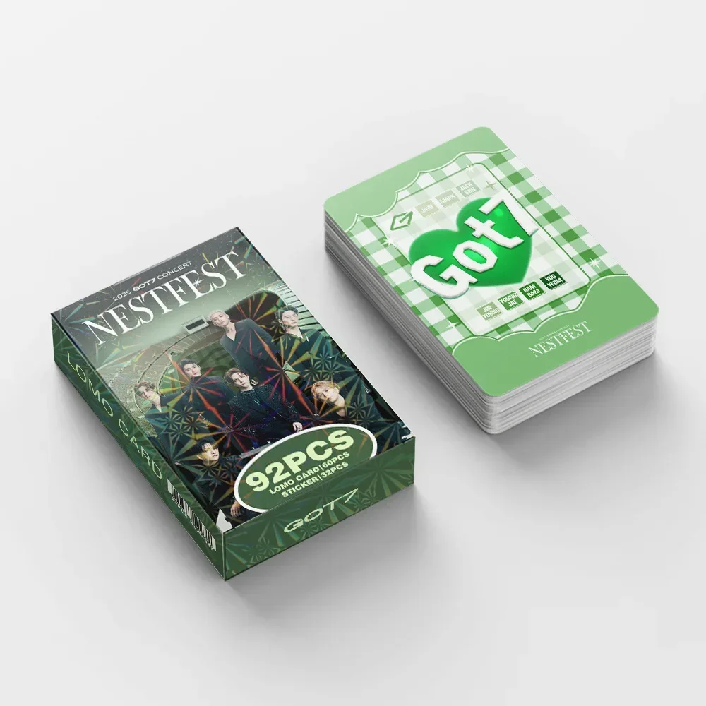 92 Small Cards GOT7 NESTFEST Concert Collection Photos Stickers Double-sided LOMO Cards Stars
