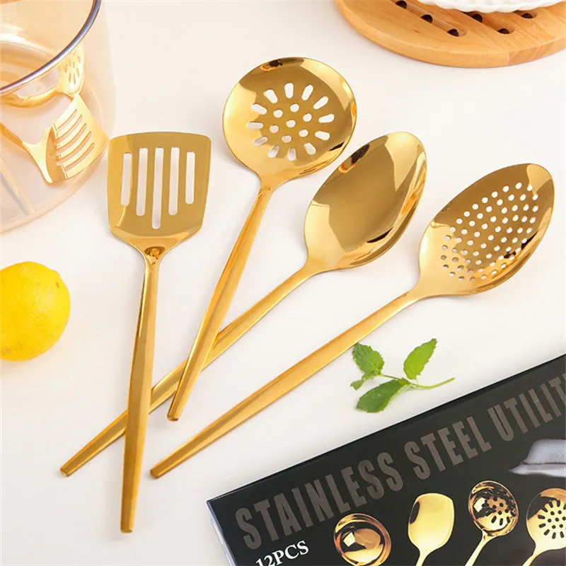 New Stainless Steel Kitchen Cooking Utensils Rice Spatula Shovel Soup Spoon Colander Household Creative Kitchenware Accessories images - 6