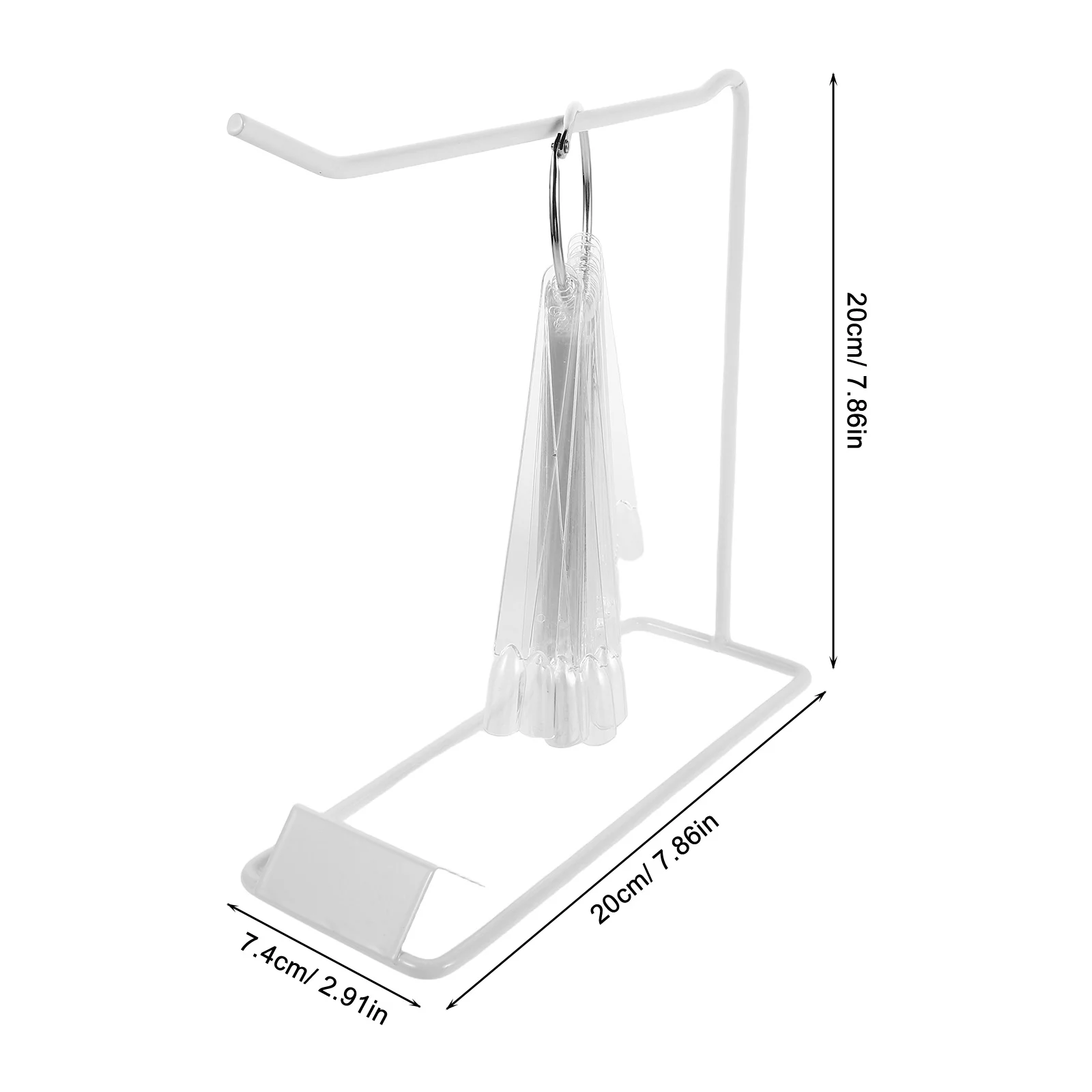네일 아트 디스플레이 보드 철제 스탠드 원형 팁 링 살롱 교육 연습용 컬러 샘플 스틱 매니큐어 도구 키트 1세트