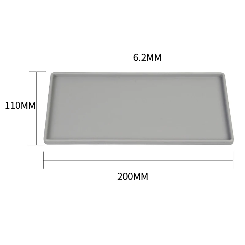 1pc Silicone Coaster Heat Insulation Anti-slip Double Hotel Rectangular Gargle Kitchen Mat Placemat