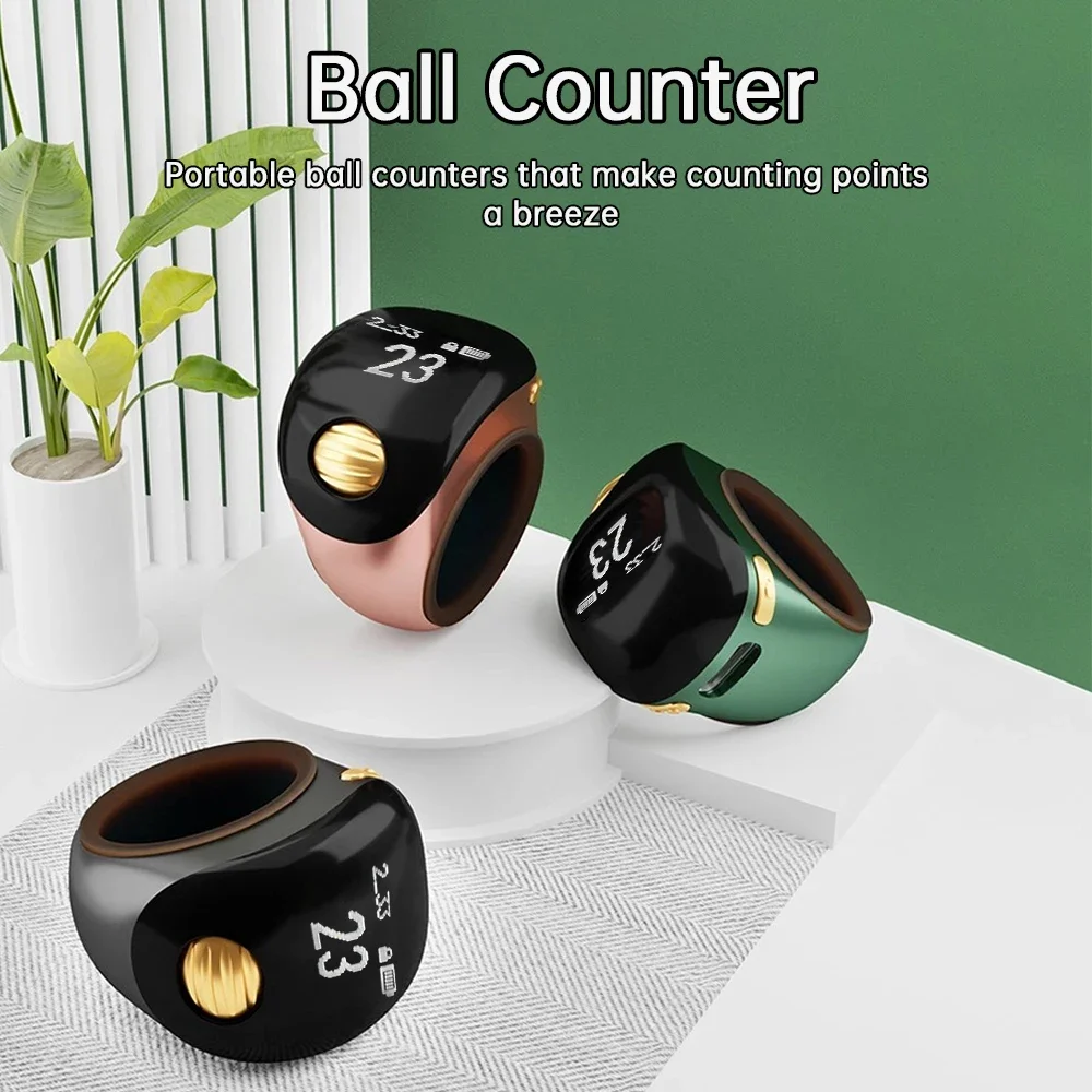 

Portable Ring Type Ball Digital Finger Counter 75mah Type-C Rechargeable Adjustable OLED Screen Display Mini Tally Counter