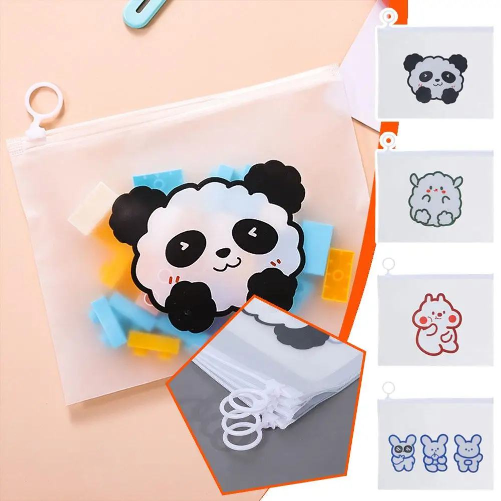 A5 Cartoon Transparent PVC Astronaut Series File Storage Bag Wiht Zipper Waterproof Transparent Document Bag For School Y2Q2