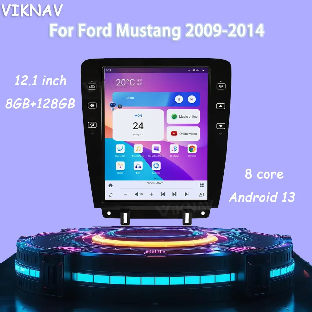 

VIKNAV 12.1 Inch Car Radio For Ford Mustang 2009 2010 2011 2012 2013 2014 GPS Navigation Multimedia Player