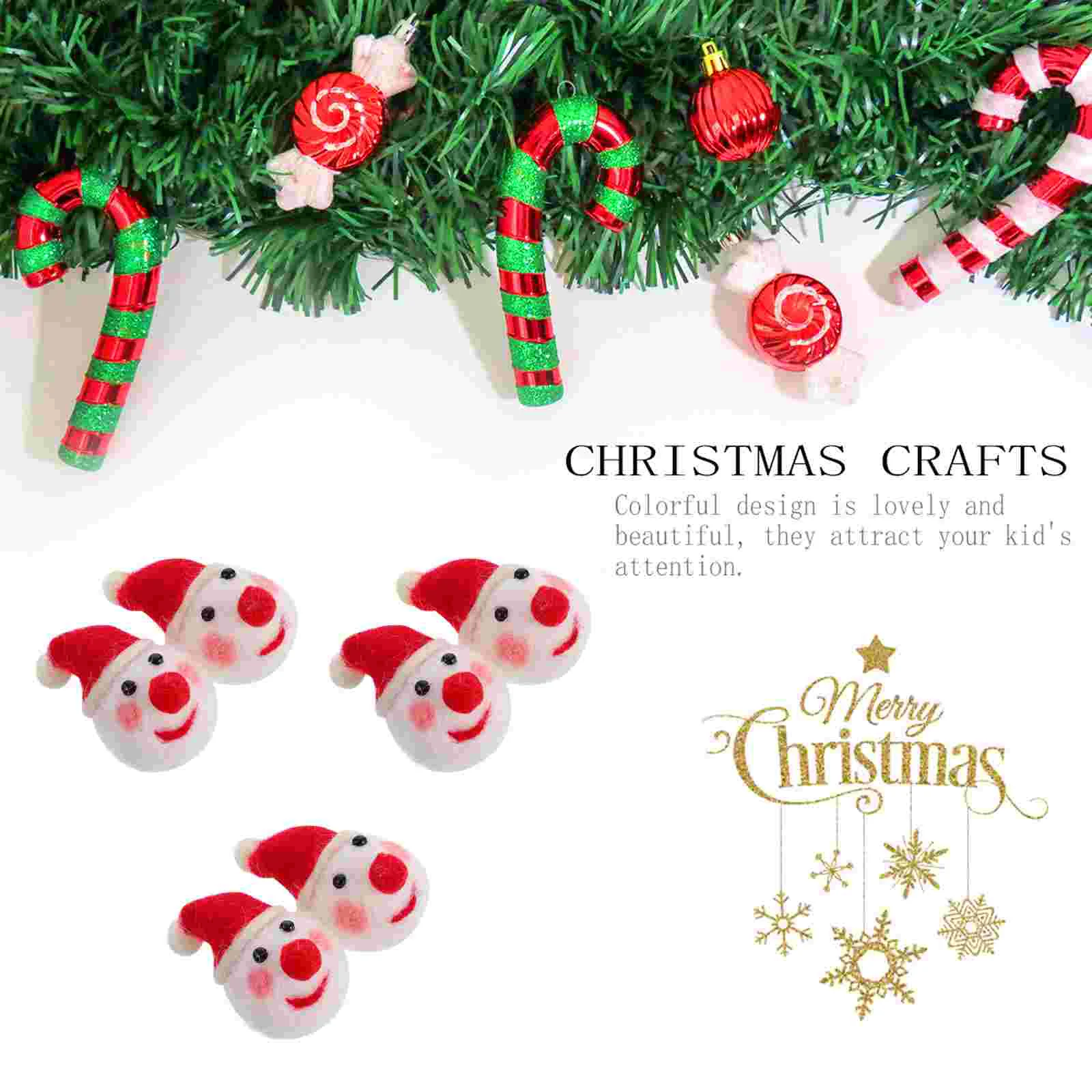 6 Pcs Felt Christmas Snowman Decorations Xmas Party Props DIY Hairpin Accessories