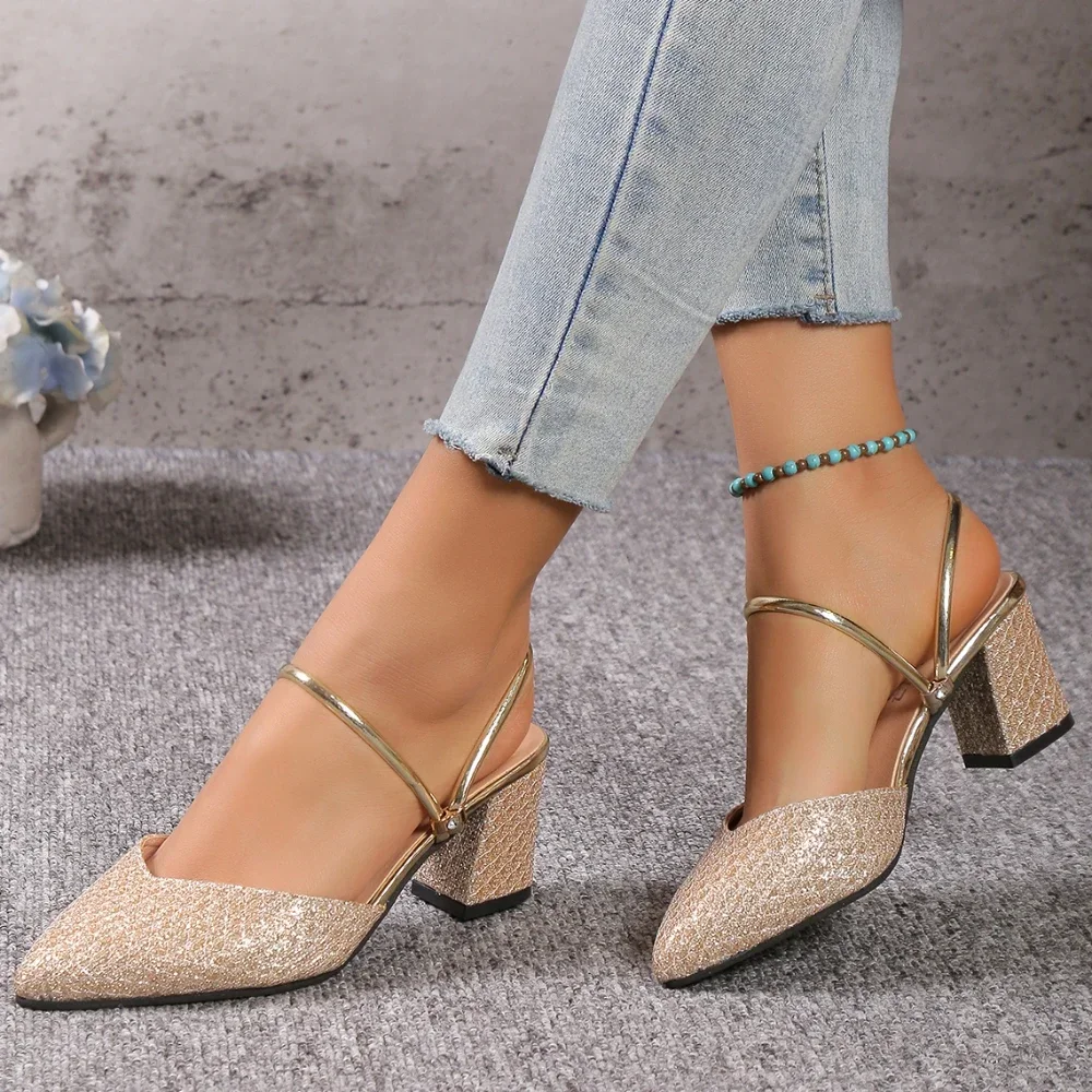 

Women Shoes Fashion Comfortable Heels Sandals 2025 Summer High Heels for Women Designer Sandals Luxury Shoes Wedding Party Shoes