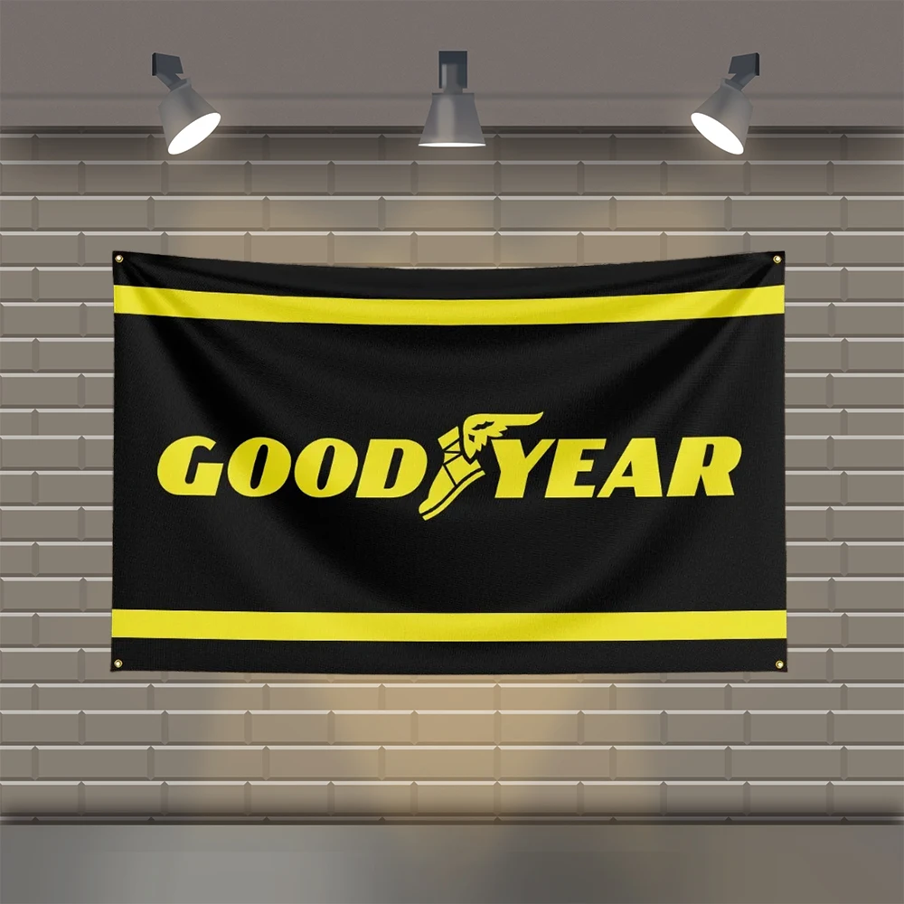 3x5 Ft Good Year Car Flag Polyester Printed Car Flags for Room Garage Decor