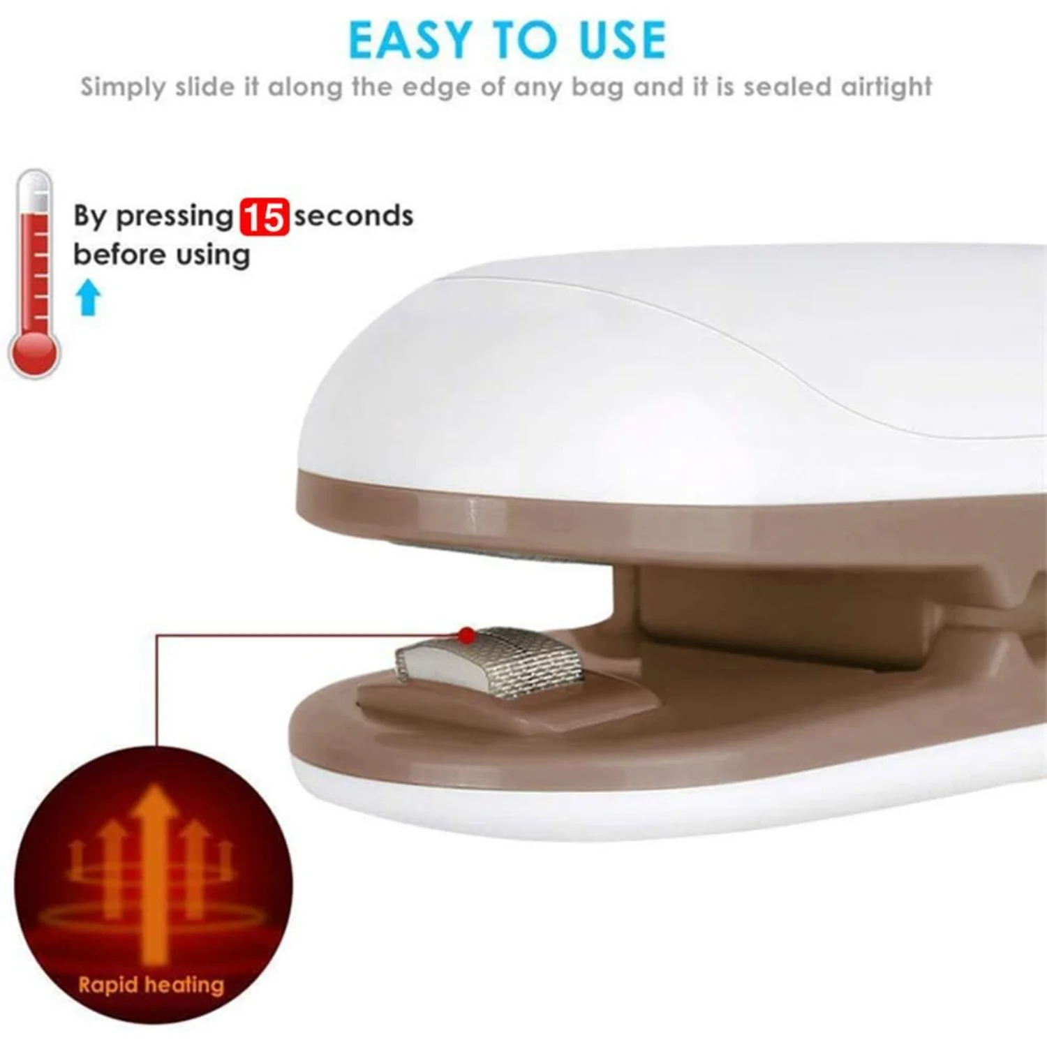Mini bolsa de vacío de calor portátil y para bolsas de plástico