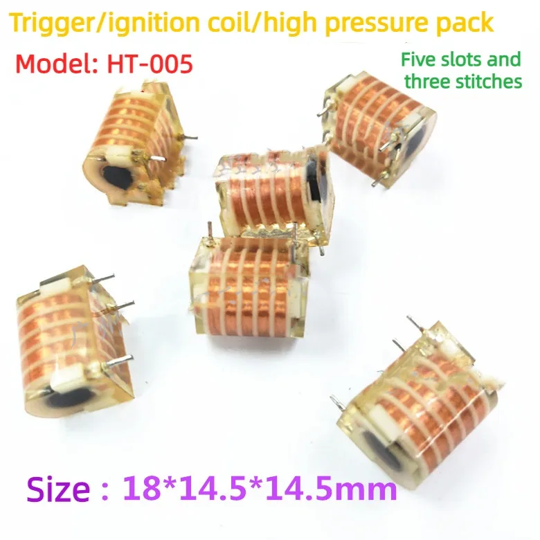 10Pcs Ignition Coil Trigger High-voltage Package Transformer Five-slot 3-pin HT-005 Size 18*14.5*14.5