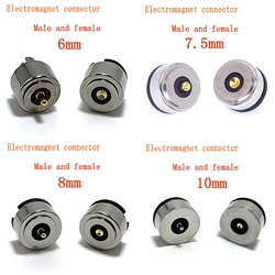 10set Magnet Connector 2A High Current Strong Magnetic LED Power Socket Magnetic DC Smart Water Cup Charging Connector 10mm