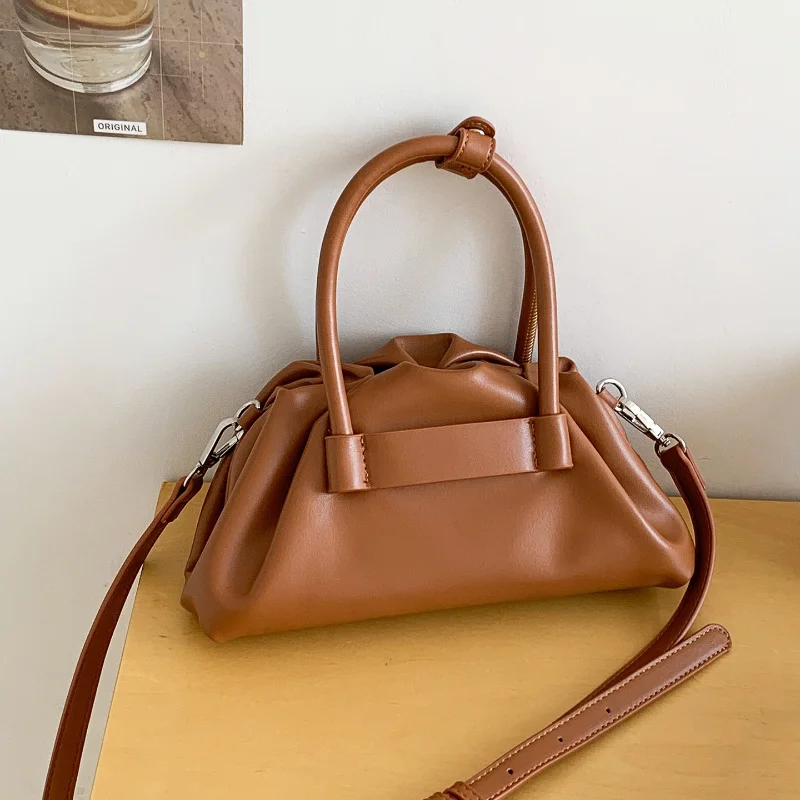 

Брендовая женская сумка в складку, высококачественная мягкая сумка-облако из искусственной кожи, повседневная трендовая маленькая сумка через плечо, изысканная женская сумка