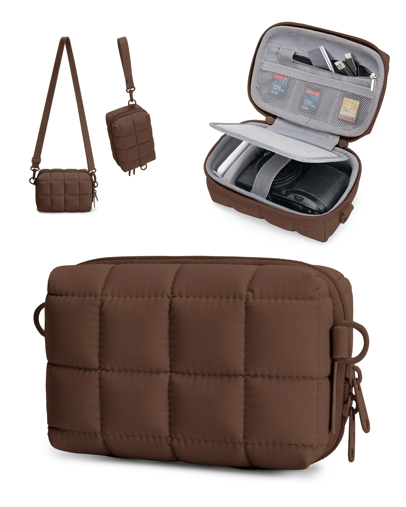 BAGSMART Kleine Digitalkameratasche, leichte, wasserdichte Fotografentaschen für Canon PowerShot Sony DSCW800 DSCW830 GoPro – Detail 22