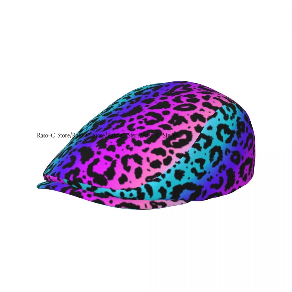 Spring Summer Adult Flat Cap Colored Leopard Print Unisex Newsboy Ivy Cap Light Thin Forward Beret Outdoor Hat