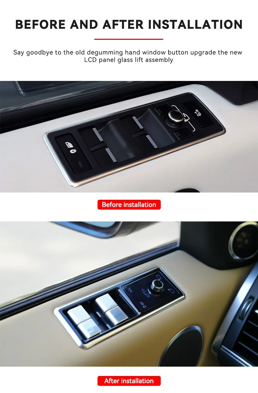 Auto Stereo Aftermarket Window Buttons Seat Memory For Land Rover Range Rover Vogue L405 Sport L494 2013-2017 Indash Keys