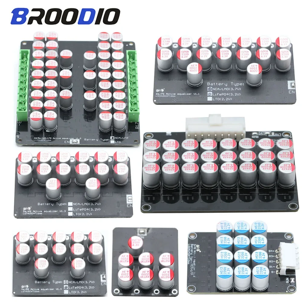 BROODIO Capacitive Active Balancer Board Equalizer 5A 3S 4S 5S 6S 7S 8S 14S 16S 21S Li-ion/Lifepo4/LTO Battery Energy Capacitor