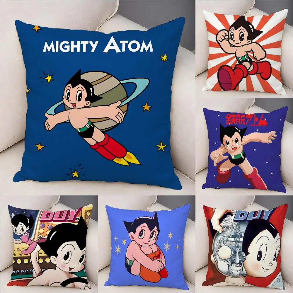 Anime Comic A-Astro Boy Cushion Cover Plush Decorative Pillow Case With Hidden Zipper Fashion Room Decor For Home