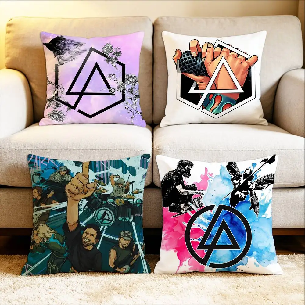 

L-Linkin-S-ParkS Cartoon Various Sizes Square Pillow Case For Car Home Bedchamber Decor