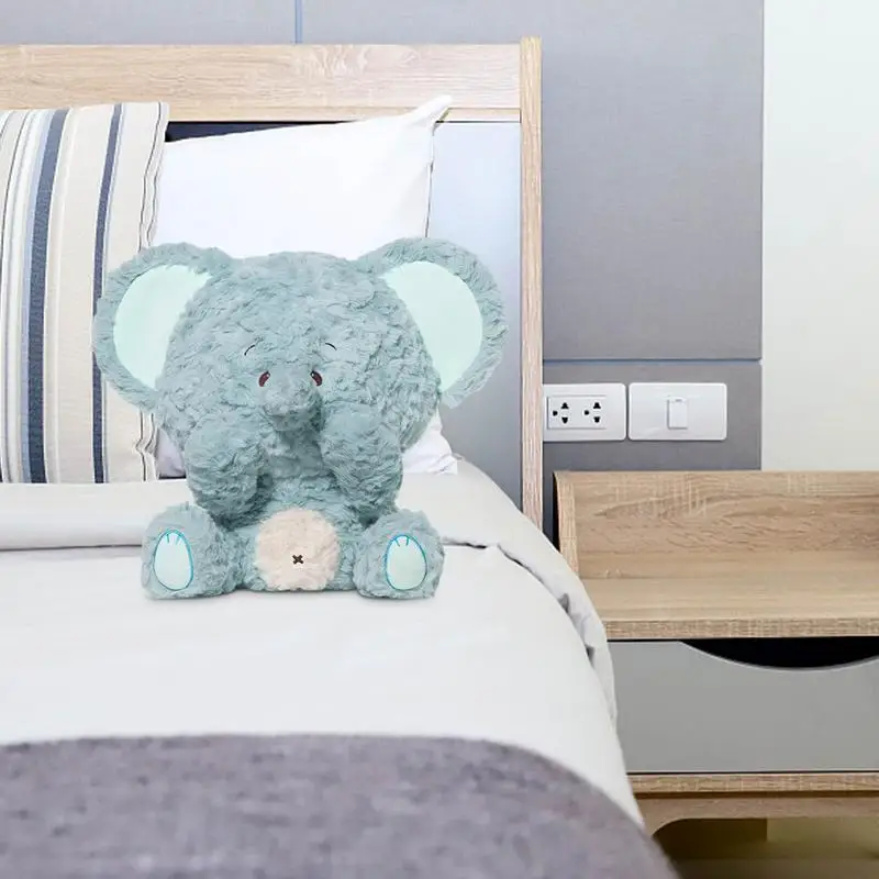 Oreiller en Peluche Éléphant Doux à Câliner pour Enfant Garçon et Fille, Jouet de Collection