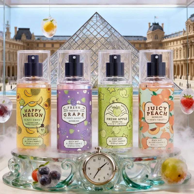 

Fruit Fragrance Spray Series | 4 Scents: Honeydew / Green Apple / Grape / Peach | For Daily Commute / Dating Touch-up / Home Fra