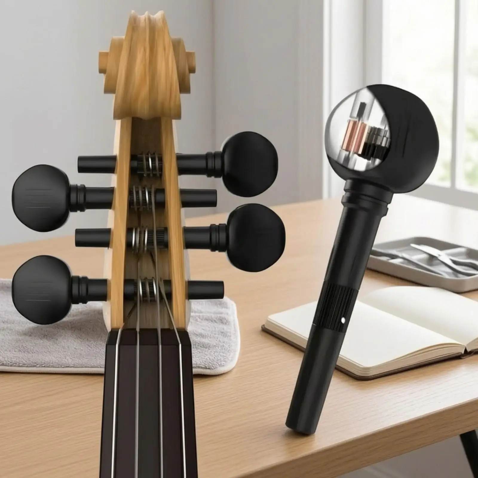 Violin Instrument Tuning Peg ABS Material with Cylindrical Shaft for Direct Replacement and Smooth String Adjustment
