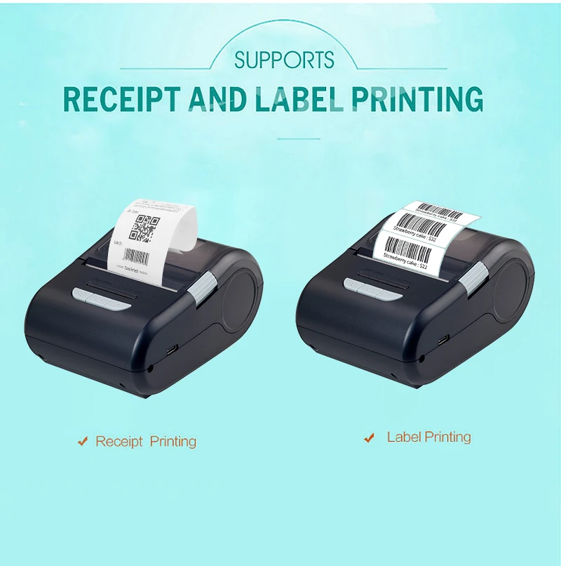 Xprinter 58mm mini handheld Bluetooth Thermal Receipt Printer Portable Bluetooth Printer Support Android IOS ticket printer