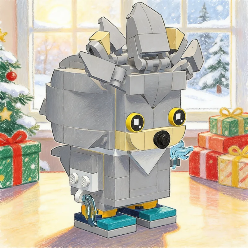 

159pcs MOC Silver The Hedgehog Brickheadz Sonic Model Building blocks toy Architecture Christmas gifts idea Brick Education