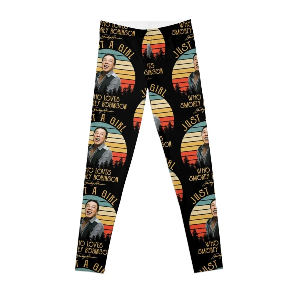 

Just A Girl Who Loves Smokey Pop Robinson Leggings Golf wear legging gym sports for gym Womens Leggings