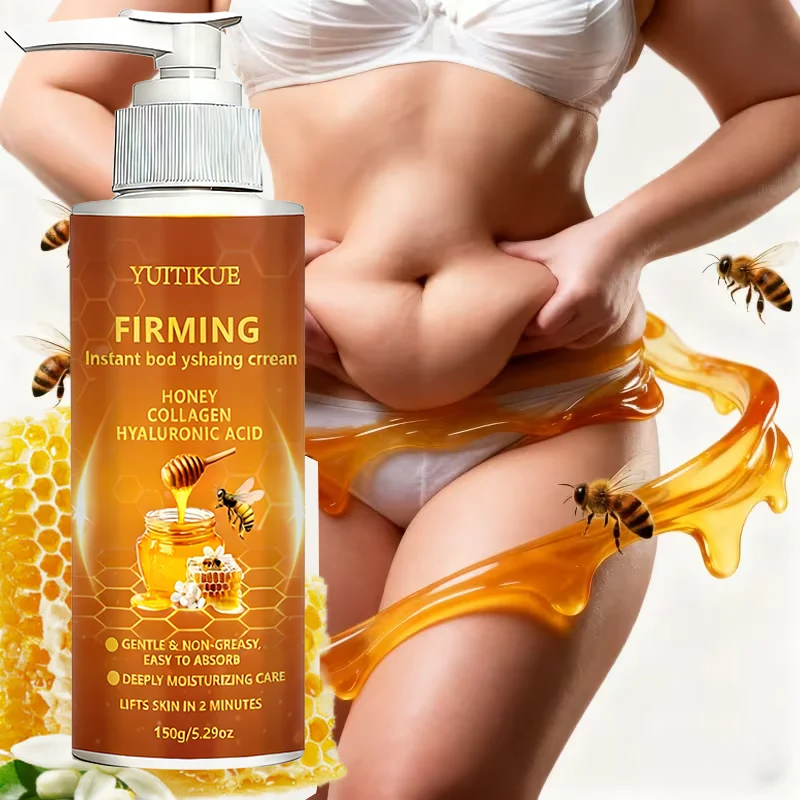 TUITIKUE Honey Collagen Firming Body Cream, 150g Instant Lifting with Hyaluronic Acid, Non-Greasy
